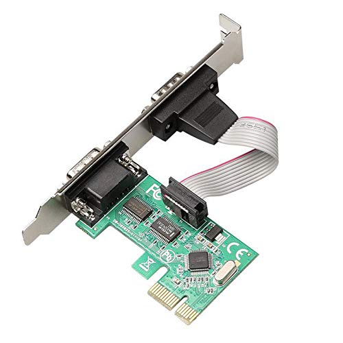 BOXNUBE PCI Express Serial Card - 2 x RS232 (DB9) Serial Port PCIe Card - Serial Expansion Card, Green (PCIE-Serial x2) BOXNUBE PCI Express Serial Card - 2 x RS232 (DB9) Serial Port PCIe Card - Serial Expansion Card, Green (PCIE-Serial x2)